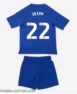Günstige Leicester City Oliver Skipp #22 Heimtrikotsatz Kinder 2025-26 Kurzarm (+ Kurze Hosen)